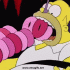 Homer Simpson Eating Donuts in Hell