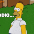 Addio GIF con Homer Simpson che Svanisce nella Siepe