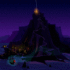Return To Monkey Island 2022 Melee Island Background at Night GIF Animation